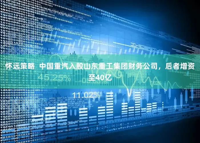 怀远策略  中国重汽入股山东重工集团财务公司，后者增资至40亿