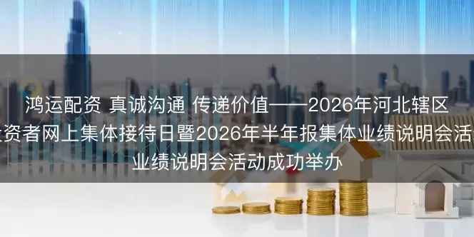 鸿运配资 真诚沟通 传递价值——2026年河北辖区上市公司投资者网上集体接待日暨2026年半年报集体业绩说明会活动成功举办